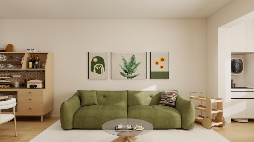 元城名轩 · 客厅实际交付效果图